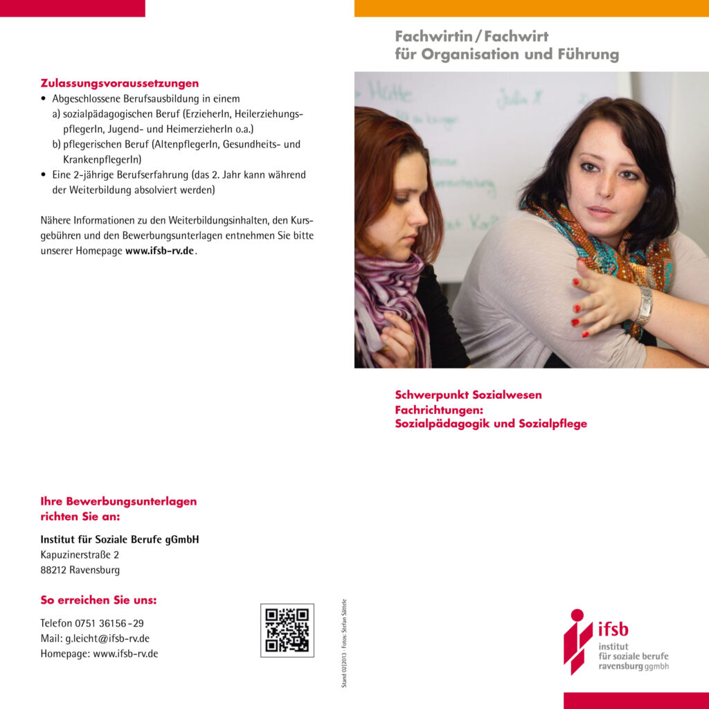 Info-Flyer für die Weiterbildung Fachtwirt/in Organisation und Führung