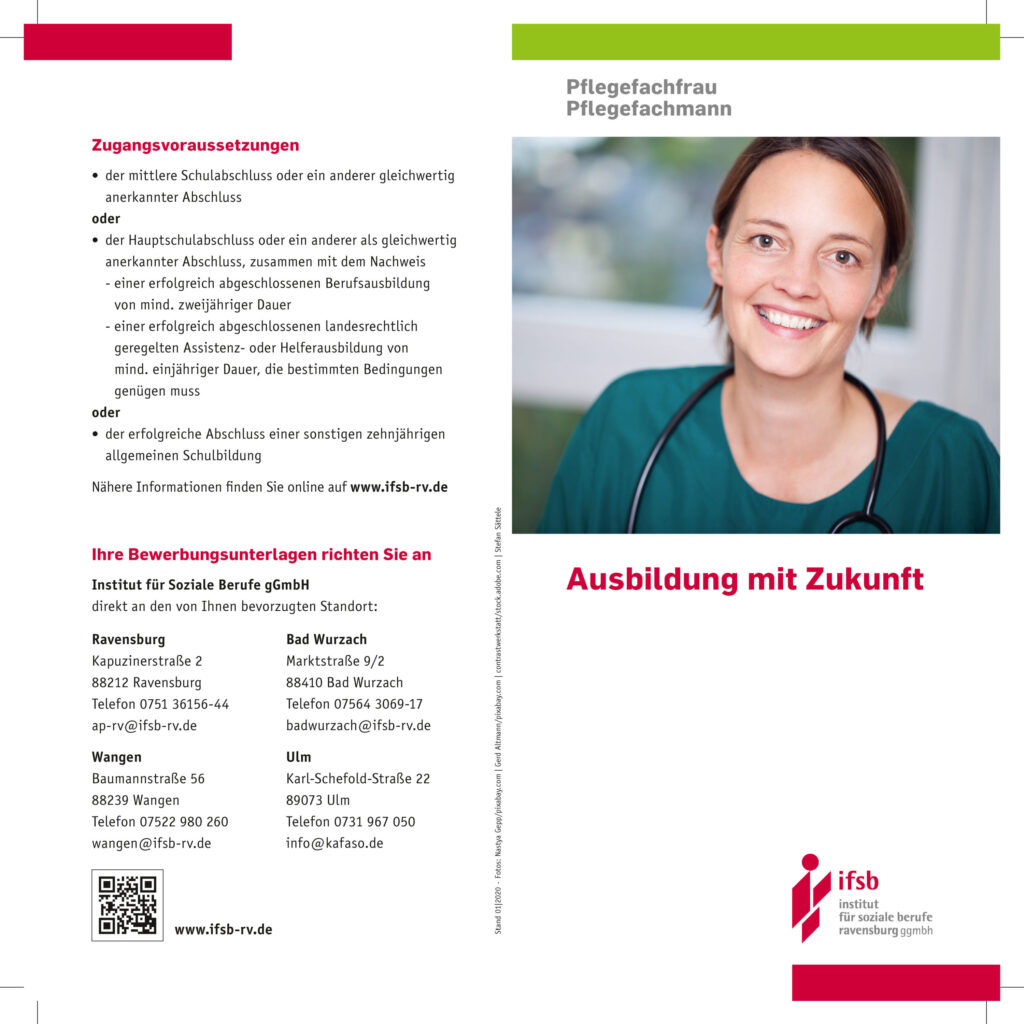 Broschüre Ausbildung Pflegefachmann/-frau